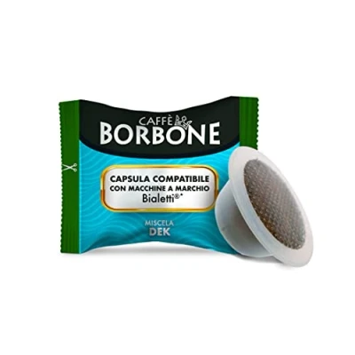Image of Caffè Borbone Dek Decaffeinated Coffee Blend 100 Capsules Compatible with Bialetti®* Machines