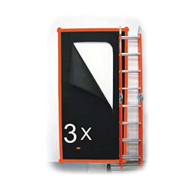 Image of 3 Pack Anti dust Zip Door, Door Cover, Made from Thick 220 cm x 110 Polypropylene Fabric. Exceptionally Durable Building Protector, Renovation Barrier