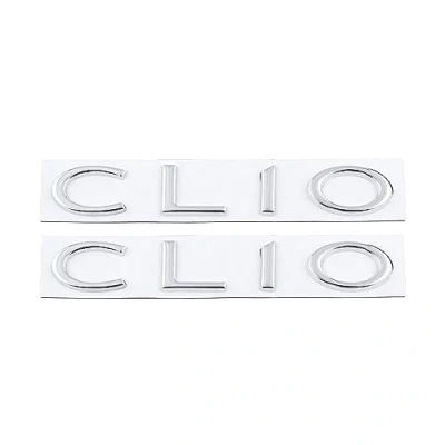 Image of Clio Emblem Car Sticker Tailgate Badge Decoration Logo (Silver)