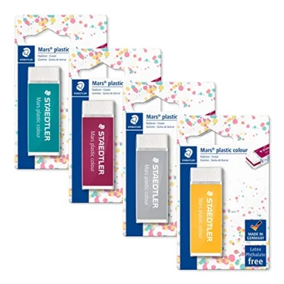 Image of STAEDTLER 52650E1BK1 Mars Plastic Colour Sandwich Eraser Blistercard of 1