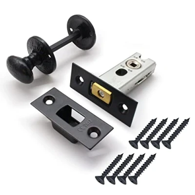 Image of EAI Bathroom Tubular Deadbolt Set 101mm Case Matt Black