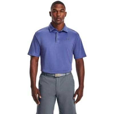 Image of Under Armour Men&#039;s Tech Golf Polo , Starlight (561)/Pitch Gray, XX Large