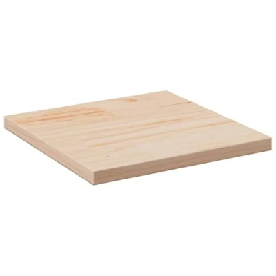 Image of vidaXL Solid Pine Wood Square Table Top Untreated Natural Finish, Versatile for Various Types, Rustic Look, 40x40x2.5 cm