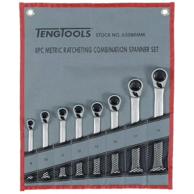 Image of Teng 6508RMM Ratchet Combination Spanner Set (8 Piece)