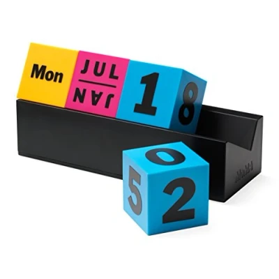Image of arteum Perpetual Calendar, Cubes (Colors) Multicolor