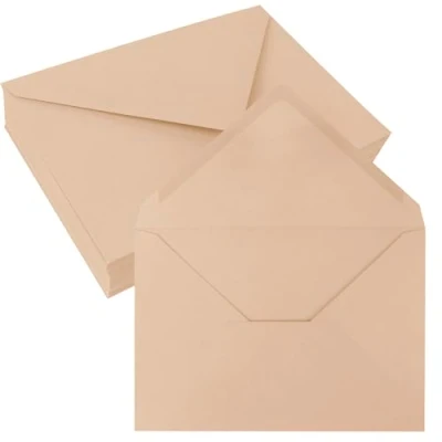 Image of JAGERGREEN 50 Pack 5&quot; x 7&quot; Self Seal Envelopes, Brown Blank C5 C6 Envelopes for Wedding Invitation, Envelope 137 193mm 150gsm Greeting Cards,Birthday, Baby Shower, Thank You Cards, Anniversary