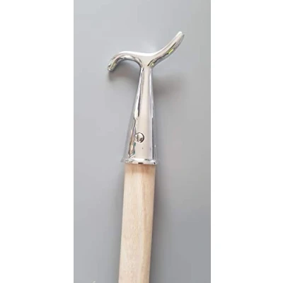 Image of Pole Hook and for Sash Windows Skylight Velux Window Loft Attic Blinds Boat Hooks (Polished Chrome &amp; Pole)