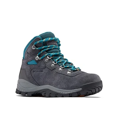 Image of Columbia Women&#039;s Newton Ridge Plus Waterproof Hiking Boot Boot, dove/white, 12 Regular US, 2024 Shark/River Blue, 9.5
