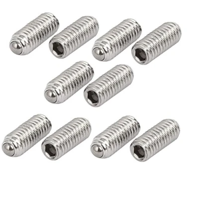 Image of Sourcingmap M4x10mm 304 Stainless Steel Spring Hex Socket Ball Point Grub Set Screws 10pcs