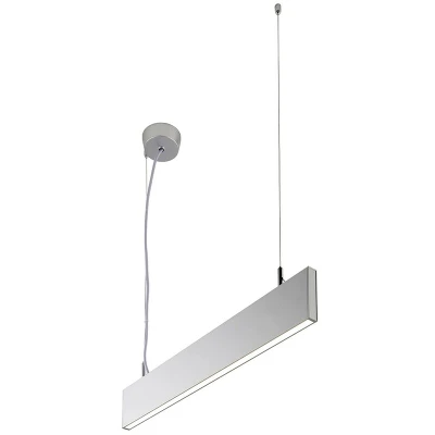 Image of Kingsley Pendant 600mm 25W Silver Anodised &amp; Frosted