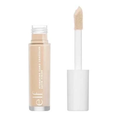 Image of e.l.f. Hydrating Camo Concealer, Satin Finish, Conceals, Corrects &amp; Highlights, Light Peach, 0.203 Fl Oz (6mL)