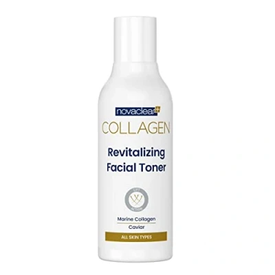 Image of NovaClear Collagen REVITALIZING Facial Toner Active Gold, Marine and Caviar Infused for Moisturized Rejuvenated Skin