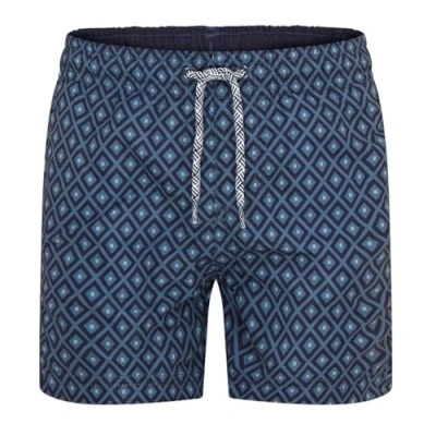 Image of RIPT Boy&#039;s Quick Dry Uv 50 Sun Protection Peach Finish Swim Shorts Trunks, Airforce Blue Diamond Print, 9 10 Years