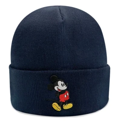 Image of Disney Mickey Mouse Knit Light Winter Beanie Hat for Men, Navy, S L