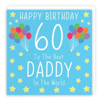 Image of Hunts England Daddy 60th Birthday Card Happy 60 To The Best In World Iconic Collection