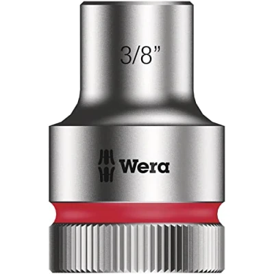 Image of Wera 05003618001 3/8 Inch 8790 HMC Zyklop Socket with Hexagon Drive Silver