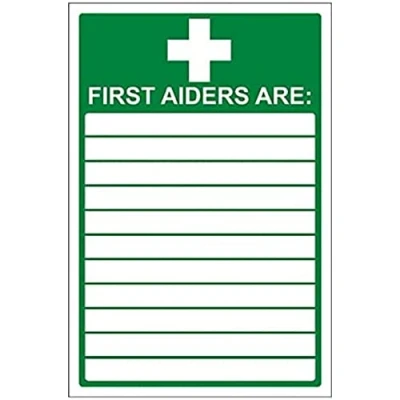Image of V Safety First Aid General Aiders are 150 x 200 mm Sign