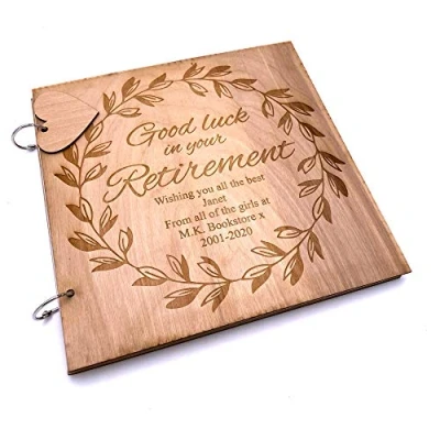 Image of ukgiftstoreonline Personalised Retirement Sentiment Memories Scrapbook Photo Album