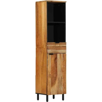 Image of vidaXL Bathroom Cabinet 38x33x160 cm Solid Wood Acacia
