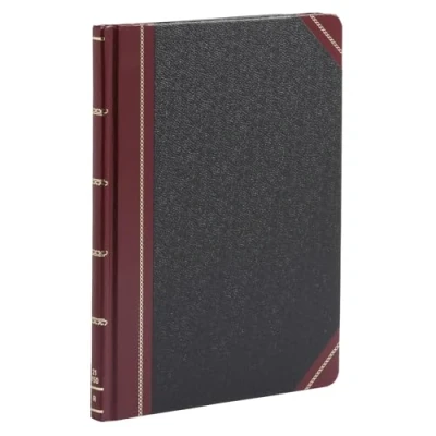 Image of Boorum &amp; Pease 21150R Columnar Accounting Book, Record Rule, Black Cover, 150 Pages, 8 1/8 x 10 3/8