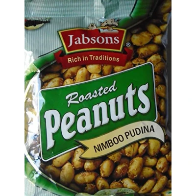 Image of Jabsons Roasted Peanuts Nimboo Pudina 140g (Pack of 2)