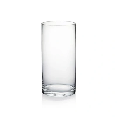 Image of WGV Cylinder Vase, 4&quot; W x 8&quot; H, Floral Container, Glass Centerpiece for Wedding Party Event, Home Office Decor, Clear, 1 Piece