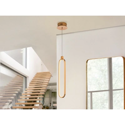 Image of Colette Integrated LED Pendant Light, Rose Gold