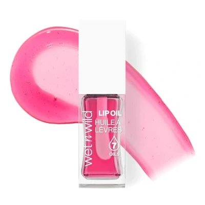Image of Wet n Wild Tinted Lip Oil, Nourishing &amp; Non Sticky Pink Gloss Powered by 7 Natural Oils, Lightweight Formula for Mirror Like Glow Effect, Sweet Cherries Shade