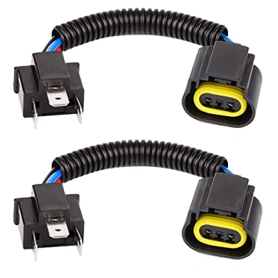 Image of HUIQIAODS H4 9003 to H13 9008 Female Adapter Headlight Conversion Socket Cable