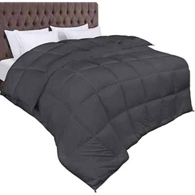 Image of Utopia All Season Duvet, 200 x 220 cm, 370 gsm Filling, Breathable, Quilted Bedding, Super Soft and Cuddly, Grey