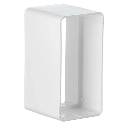 Image of Steinberg14 White 220x55mm 8x2 inch Flat Ducting Connector Rectangular Straight Joint