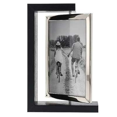 Image of Shudehill Giftware Modern Black Wood Spin Frame 4 x 6