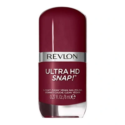 Image of Revlon Ultra HD Snap Nail Polish, Long Lasting Vegan Formula, Quick Drying &amp; One Coat Full Coverage Colour (8ml) So Shady (024) Unisex