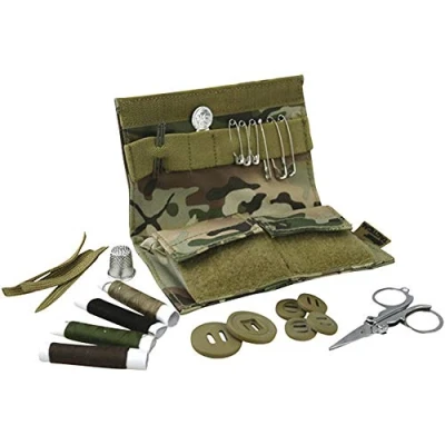 Image of Army Tactical Military S95 Sewing Kit 600d Tac poly Repair BTP Camo Travel Pocket Field Camping
