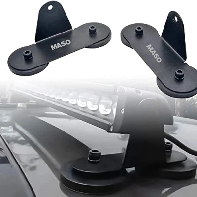 Image of MASO 2Pcs Universal Roof LED Light Bar Mounting Bracket Strong Magnetic Work Bumper Lamp Holder for Off road Car,Truck 4WD,SUVs