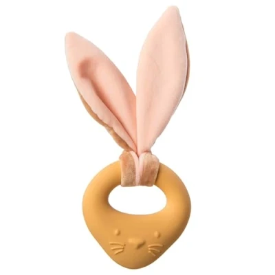 Image of Mary Meyer Leika Silicone Baby Teether, 23 Centimetres, Little Bunny