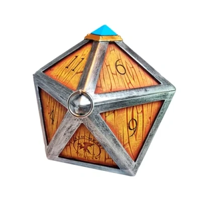 Image of Power Beast Dungeon Giant Dice Chest Storage Box, Holder Vault Case, Dungeons and Dragons, D&amp;D, Master, Mimic Chest, DND, Jail. Holds 9 Sets of Polyhedral Dice.