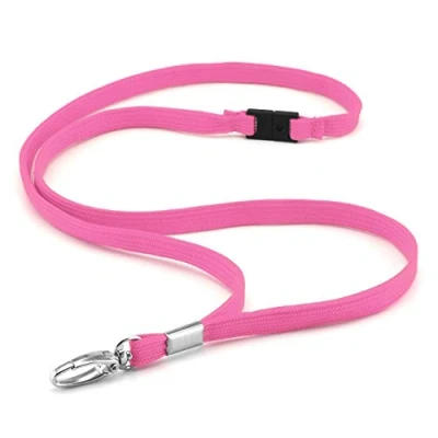 Image of CKB LTD 20x Premium Pink Lanyards Neck Strap with Breakaway and Swivel Metal Clip For ID Card Holder Plain