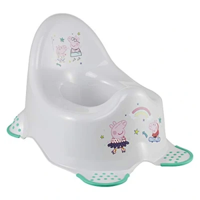 Image of keeeper Peppa Pig Baby Potty, From 18 Months Up to 3 Years, Anti Slip Rubber Feet, Adam, Grey