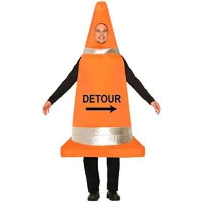 Image of Forum Novelties X74991 Traffic Cone Costume, Unisex Adult, One Size