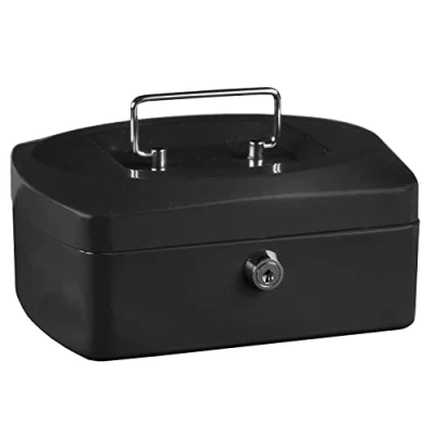 Image of Idena 50037 Cash Box 10 Inches Size 255 x 200 90 mm Black Pack of 1