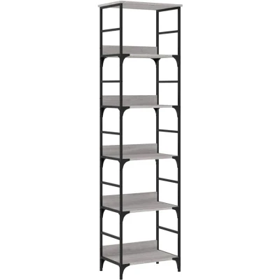 Image of vidaXL Bookshelf Grey Sonoma 50x33x188.5 cm Engineered Wood