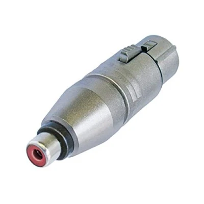 Image of Neutrik NA2FPMF 3 Pin XLR Female to Phono Socket Adaptor, Silver, 65.0 mm*20.0 mm