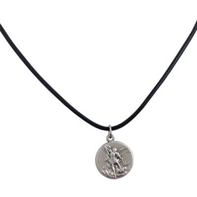 Image of Medal of Saint Michael the Archangel with String Cord Medals Patron Saints