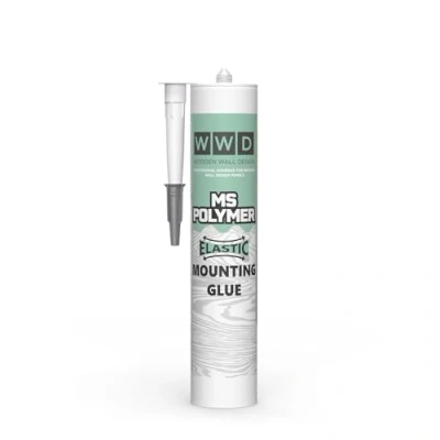 Image of Professional adhesive for wooden Wall Design panels MS Polymer Elastic assembly fast and very strong initial adhesion 1 cartridge 290 ml