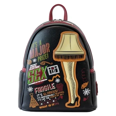 Image of Loungefly A Christmas Story Leg Lamp Mini Backpack: Glowing Holiday Cheer!, Multi, One Size, Backpack