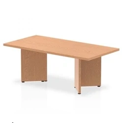 Image of Impulse 1200mm Coffee Table Oak Top Arrowhead Leg