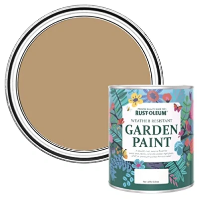 Image of Rust Oleum Brown Mould Resistant Garden Paint in Matt Finish Fired Clay 750ML