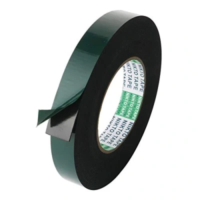 Image of GTIWUNG 10 Meters Waterproof Mounting Adhesive Tape, Double Sided Foam Tape Black, 20mm Wide Sponge for Automotive Grade Car Trims Number Plate Fixing, 1mm Thickness