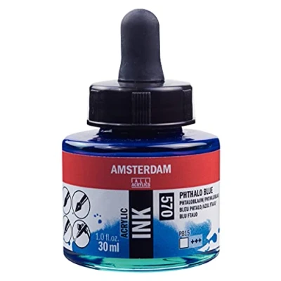 Image of Amsterdam ACRYLC Ink PHTH.Blue, Phthalo Blue, One Size